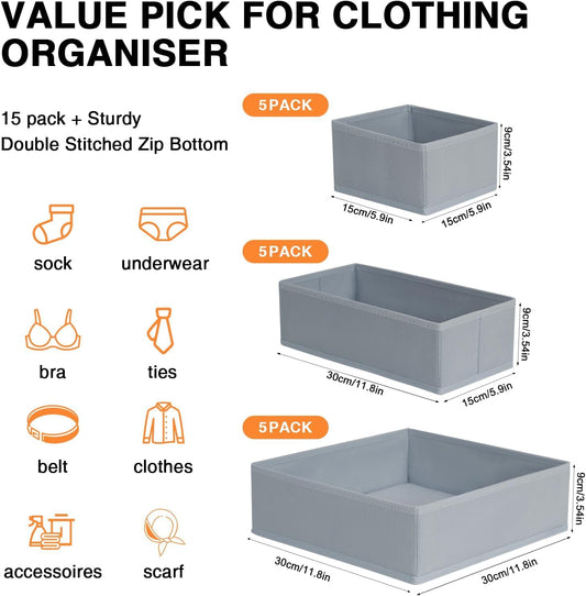 Drawer Organizer Clothes 18 Pack (18 Count)
