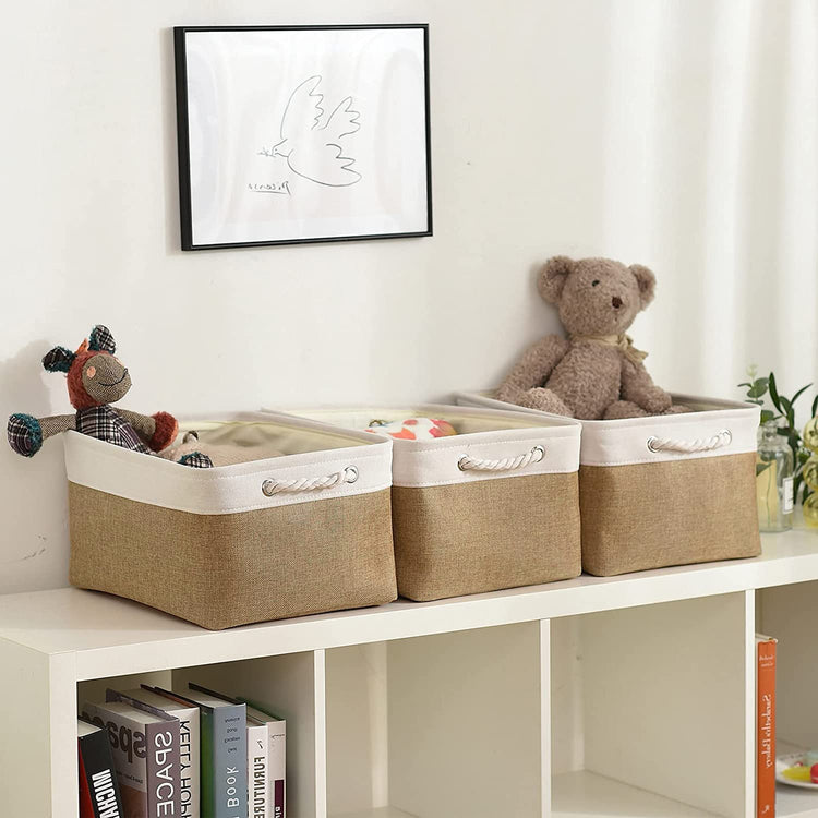 Rectangular Fabric Storage Baskets for Organizing (3 Count)