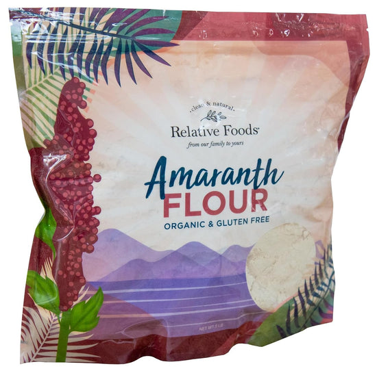 Relative Foods Organic Amaranth Flour – Gluten-Free, High Protein Organic Millet Flour – Amaranth Powder Ideal for Baking, Thickening, Flatbreads & More – 5lb Bag - Nestoria