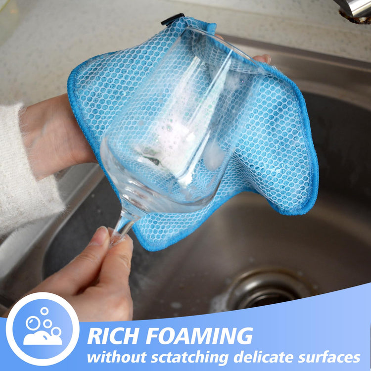 Dish Cloths for Washing Dishes with Scrub Side (9 Count)