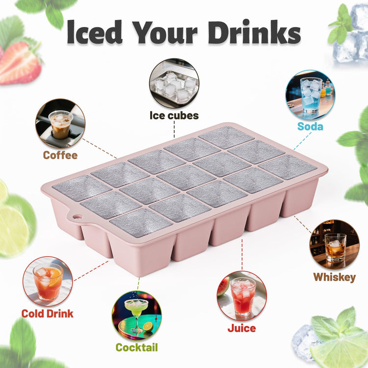 Silicone Ice Cube Tray 3 Pack (3 Count)