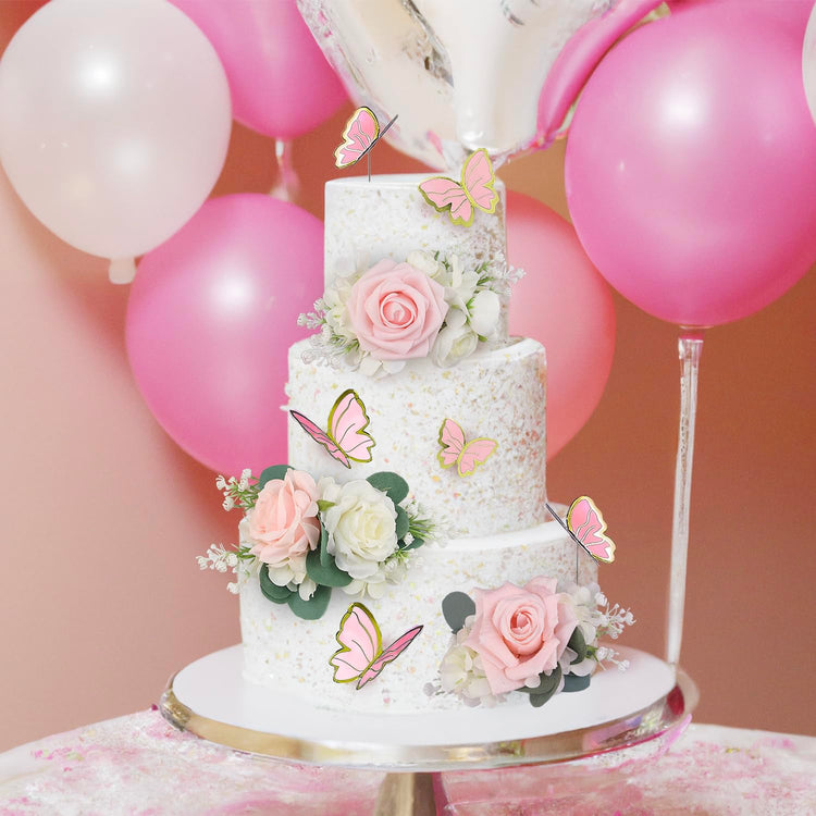 3Pcs Premade Cake Flowers (3 Count)