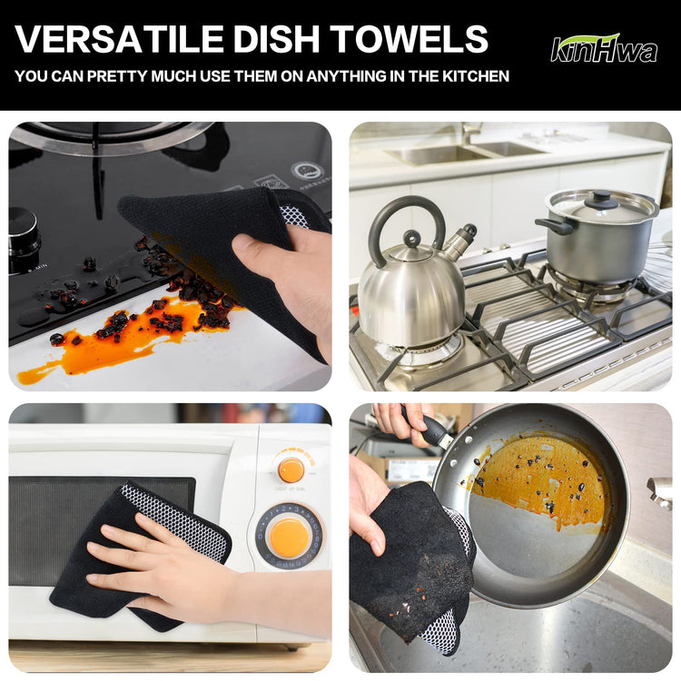 Dish Cloths for Washing Dishes with Scrub Side (18 Count)