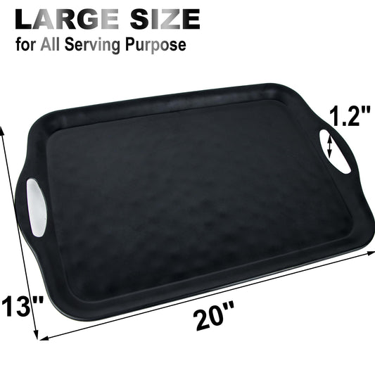 20x13 inch Extra Large Serving Tray with Handles (2 Count)