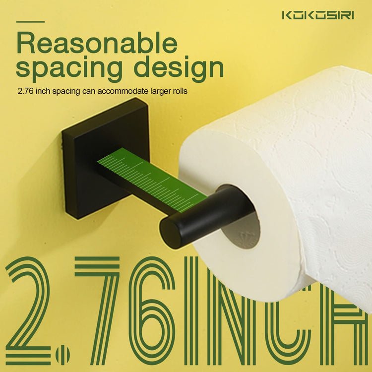 Toilet Paper Holder for Bathroom Toilet Roll Holder Hold Mega Rolls Matte Black Stainless Steel B2005BK