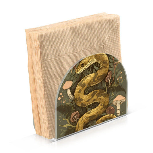 Snake and Mushroom Napkin Holder for Table Paper Napkins Holder Acrylic Tissue Dispenser Kitchen Dining Room Bathroom Party Car Decor
