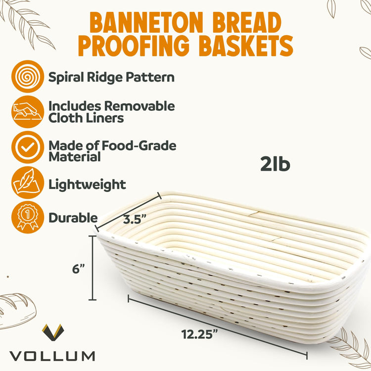 Banneton Bread Proofing Basket with Liner