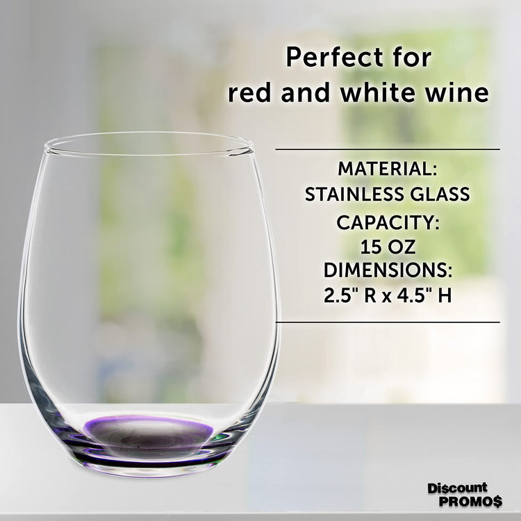 Stemless Wine Glasses in Bulk by ARC Perfection (10 Count)