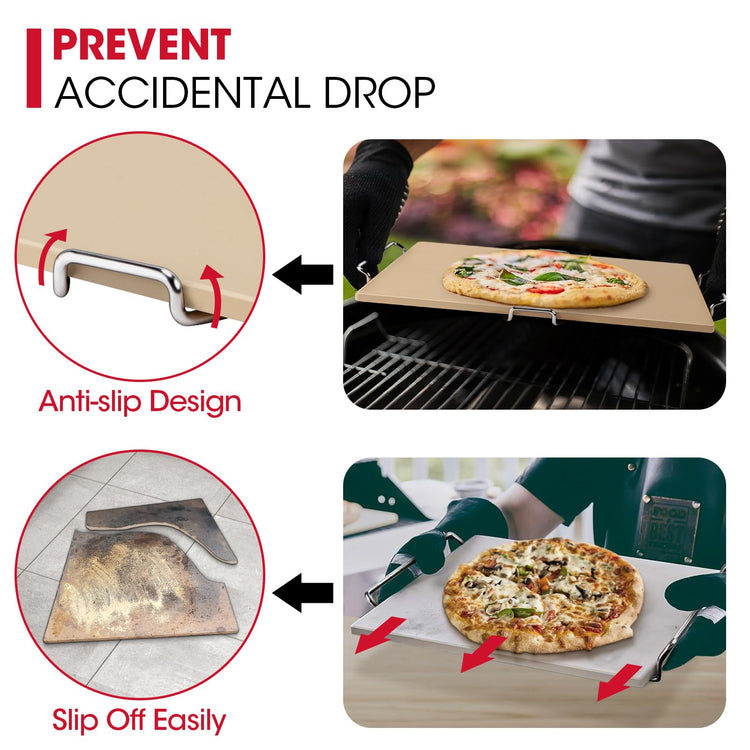 15 x 12 Inch Pizza Stone for Oven and Grill