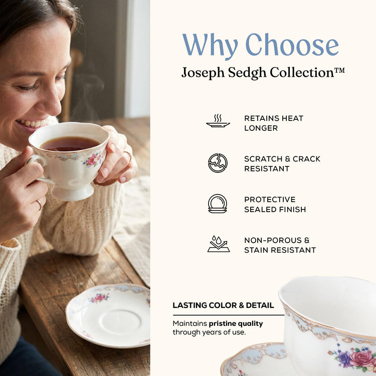 Romantic Bloom Bone China Dinnerware Set