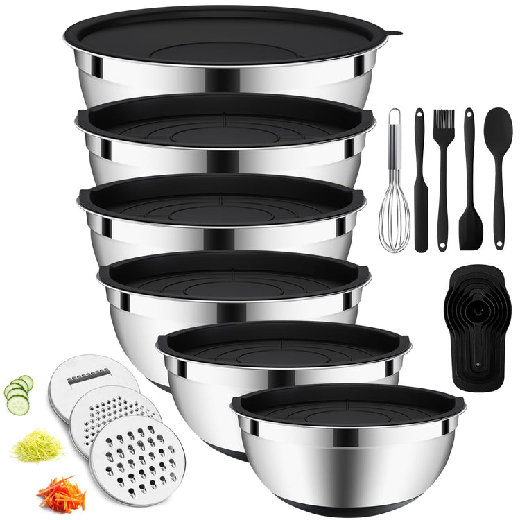 20 Piece Mixing Bowls Set with Airtight Lids (4.36 Count)