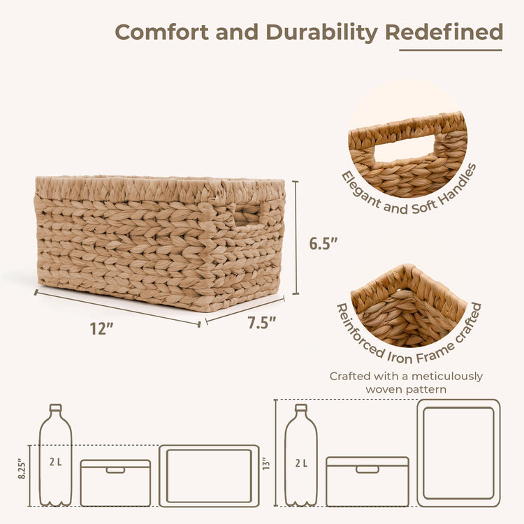 KOKODO Wicker Storage Basket Set of 2 (2 Count)