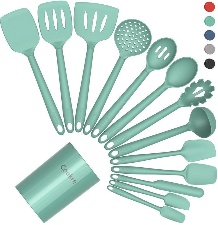 Silicone Kitchen Cooking Utensils Set (14 Count)