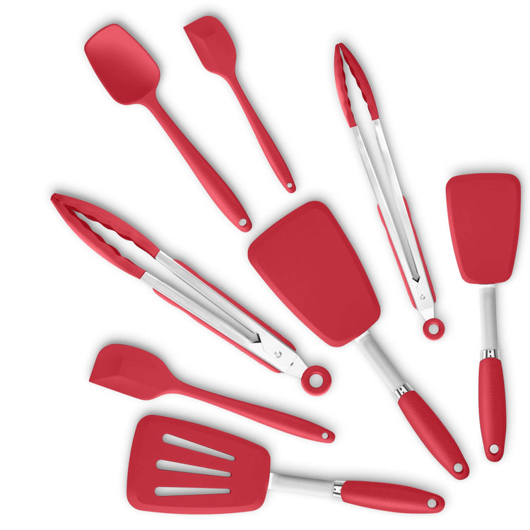 5 Piece Silicone Spatulas Set with Tongs (5 Count)