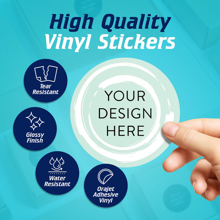 100 Custom Vinyl Stickers (100 Count)