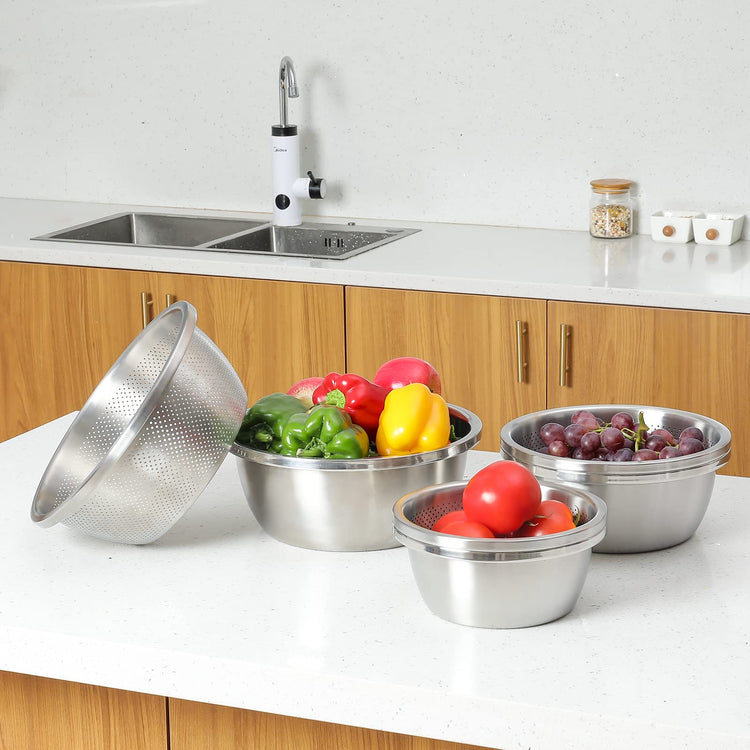 304 Stainless Steel Fine Mesh Colander Set (2 Count)
