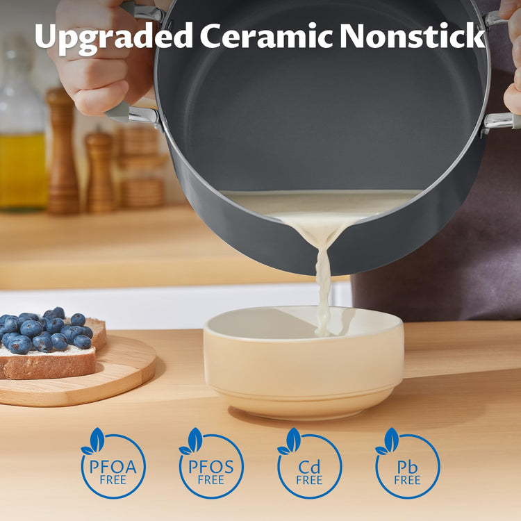 10QT Non Stick Stock Pot with Lid