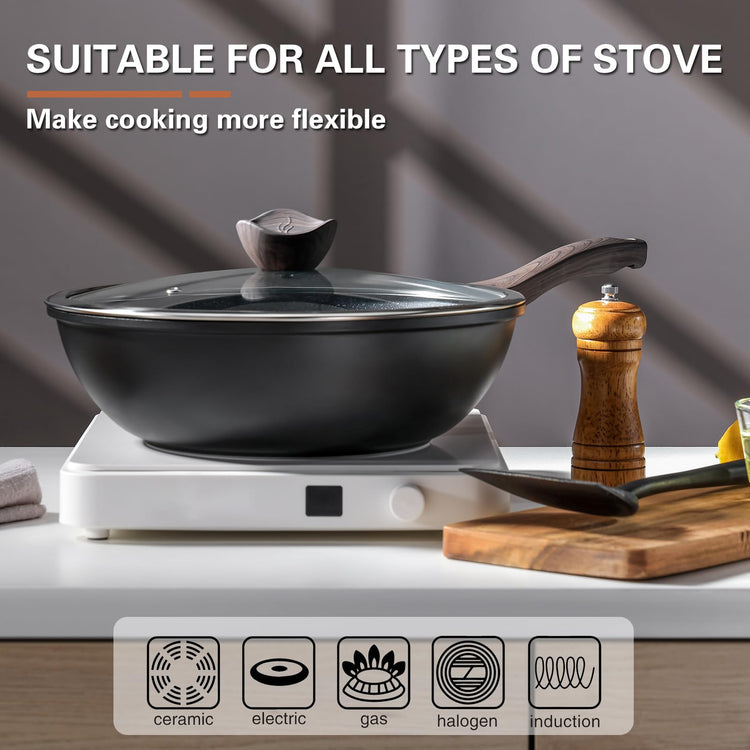 Nonstick Wok with Lid