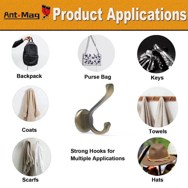 Magnetic Hooks Heavy Duty 140LBS (4 Count)