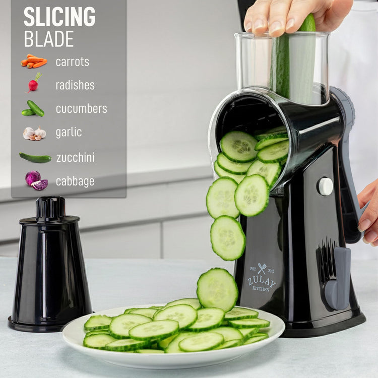 Rotary Cheese Grater 5 Blade Cheese Shredder