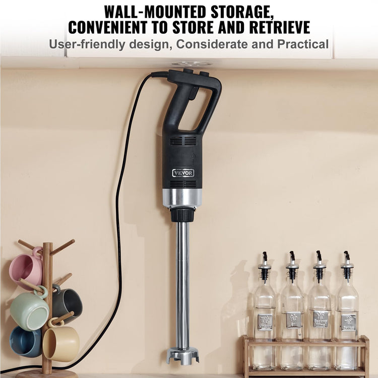 Commercial Immersion Blender 750W 20" Heavy Duty Kitchen Hand Mixer