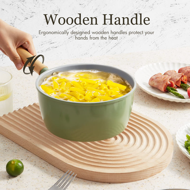 Ceramic Nonstick Sauce Pan with Lid