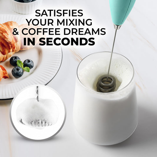 Powerful Milk Frother Wand With Duracell Batteries