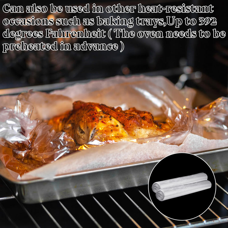 50 Pcs Electric Roaster Liners 34 Inch W x 18 Inch l Disposable Pan Liners Cooking Bags for 16 (50 Count)