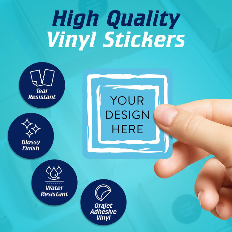 100 Custom Vinyl Stickers (100 Count)
