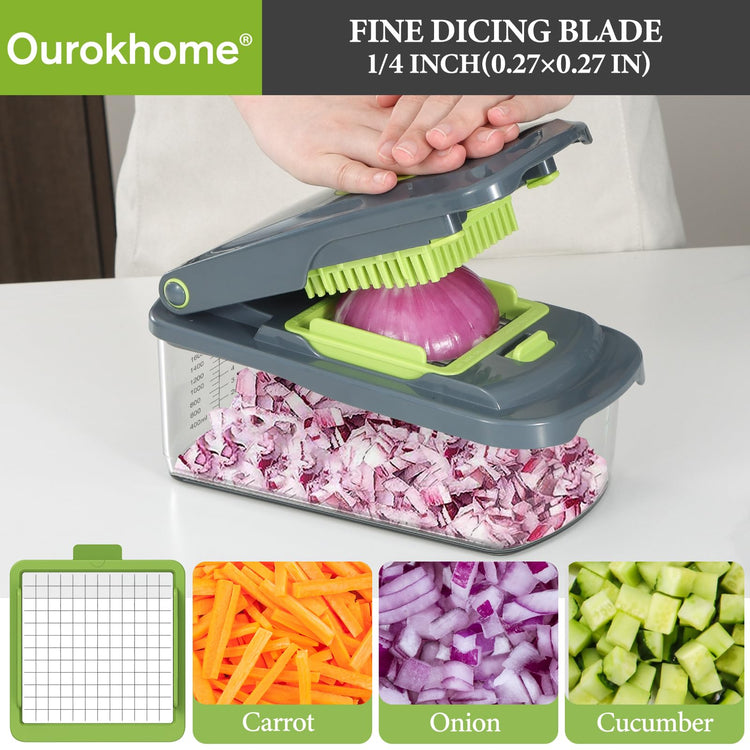 Vegetable Chopper Cutter with Container (2 Count (Blade))
