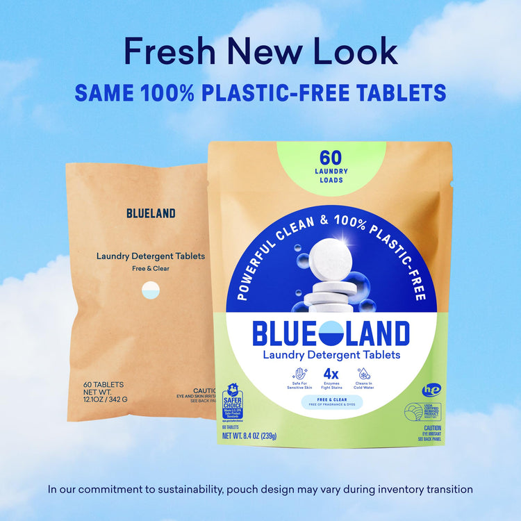 100% Plastic Free Laundry Detergent Tablets Set (61 Count)