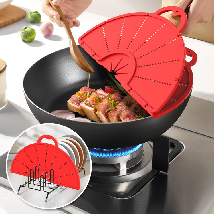 Foldable Silicone Splatter Screen for 10