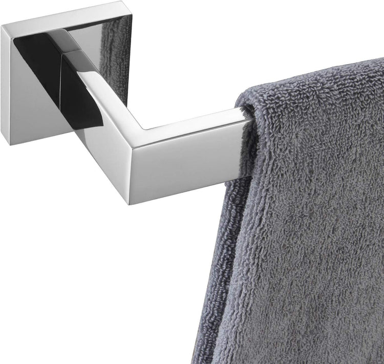 KOKOSIRI 24-Inch Single Towel Bar, Bathroom Kitchen Towel Holder, Wall Mounted SUS304 Stainless Steel Towel Rack, Polished Chrome, B4003CH-L24