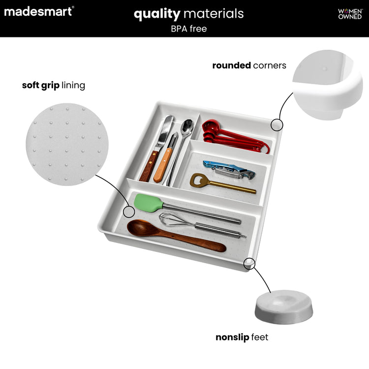 Classic 4 Compartment Drawer Organizer