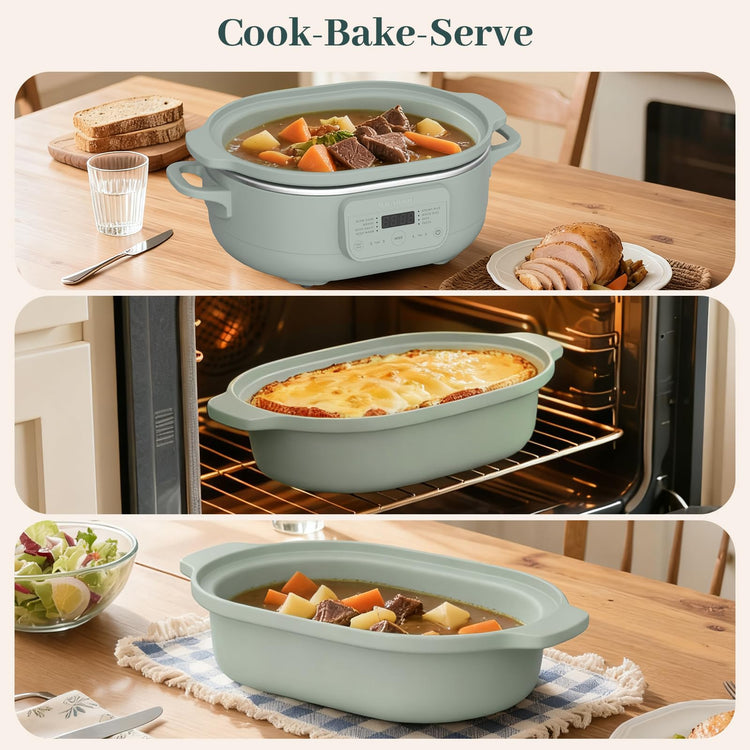 MAGNIFIQUE 4 Quart Programmable Casserole Slow Cooker