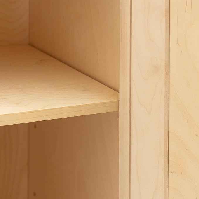 Quicklock RTA (Ready-to-Assemble) 42" Tall Wall Kitchen Cabinets - Shaker Style | 100% Hardwood | Made in America | Soft Close Hardware (Raw Maple, 12" D x 9" W x 42" H)