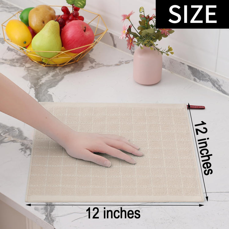 100% Cotton Terry Kitchen Dish Cloths (6 Count)