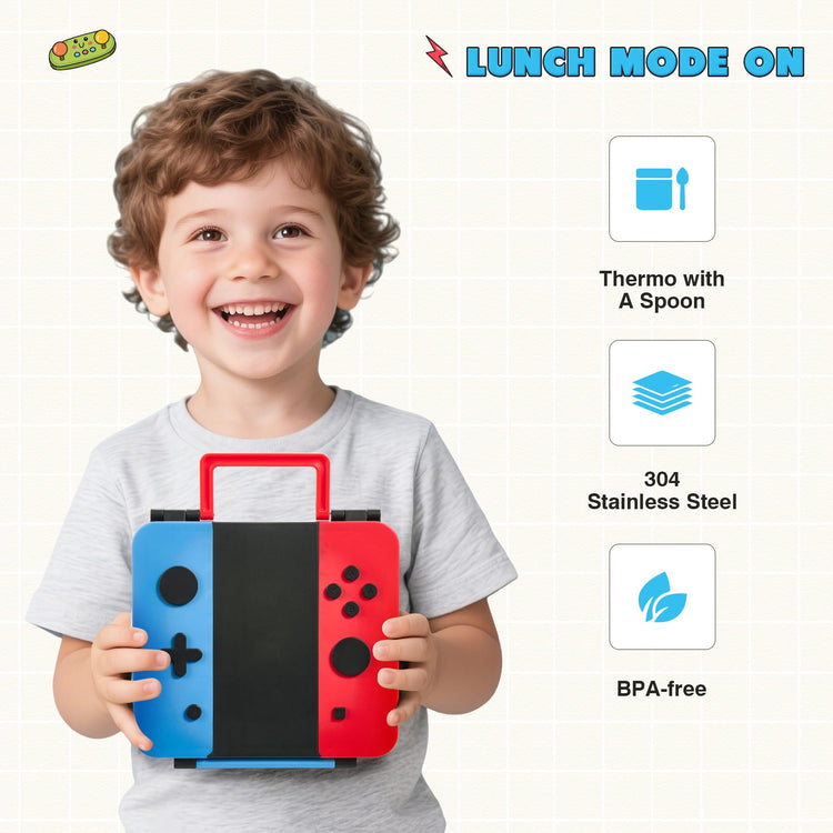 Game Lunch Box for Kids with Thermo