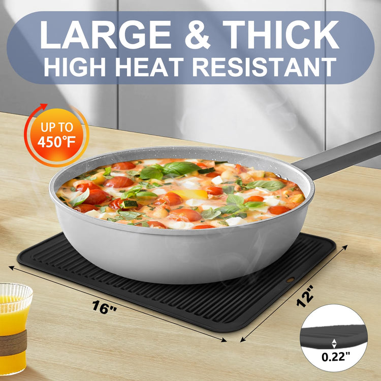 Large Silicone Trivet 16x12 Inch (2 Count)