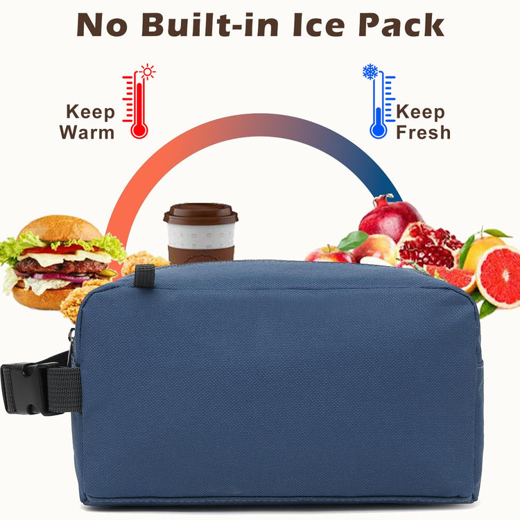Small Insulated Lunch box Portable Soft Bag Mini Cooler Thermal Meal Tote Kit with Buckle for Work