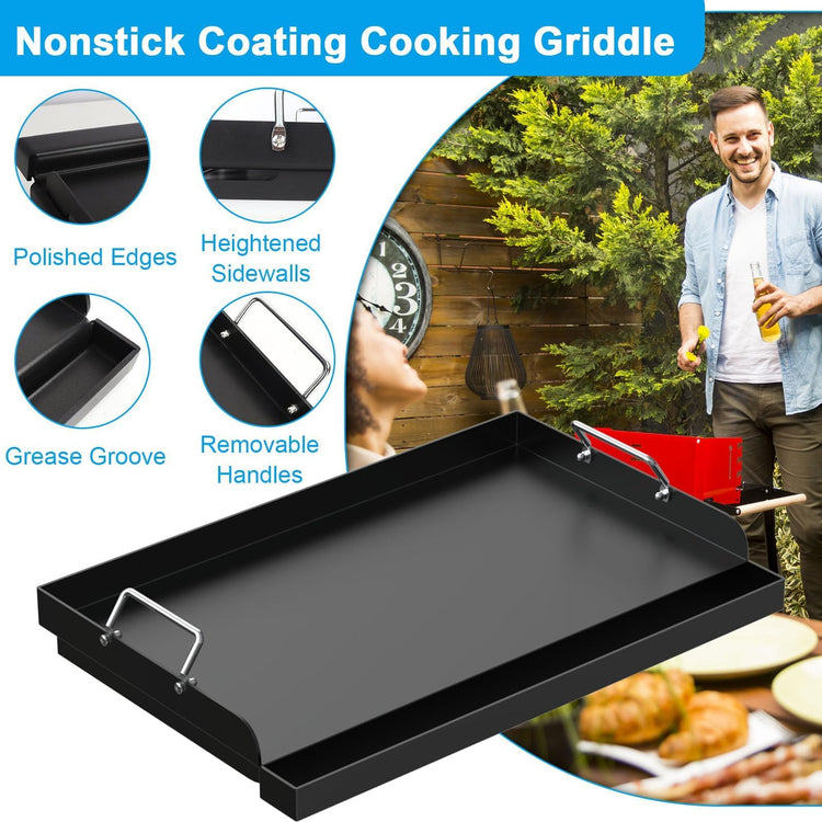 25" x 16.5" Nonstick Carbon Steel Griddle for Gas