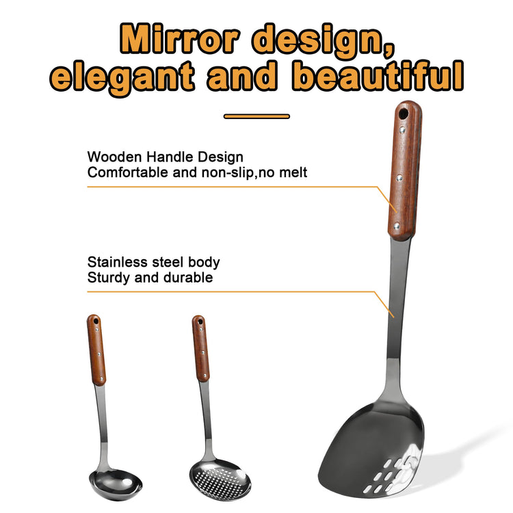 Stainless Steel Wok Spatula (3 Count)