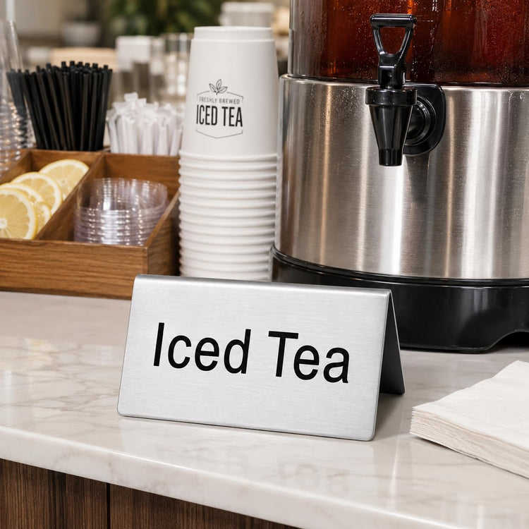 Stainless Steel Table Tent Sign (6 Count)