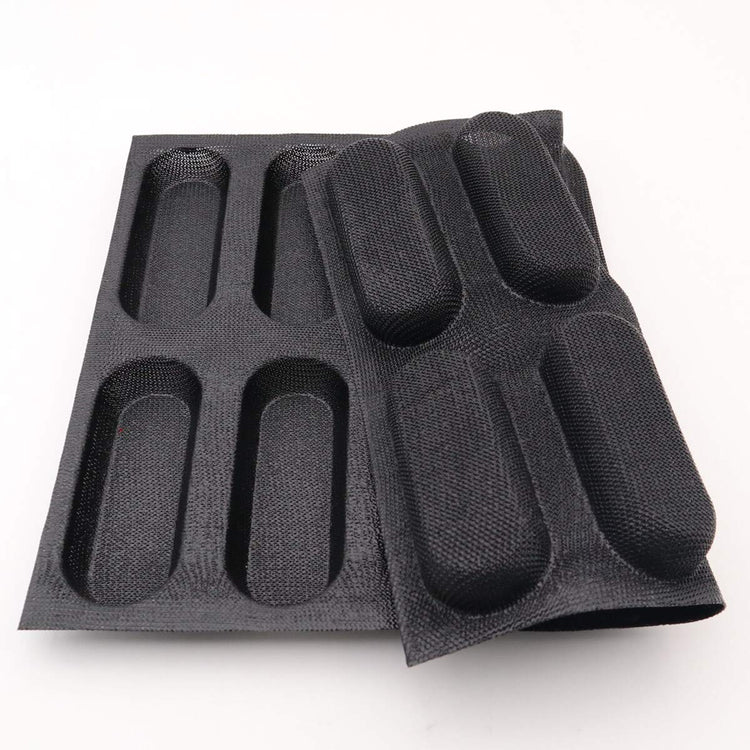 Silicone Hot Dog Bread Forms Mini Baby Sandwich Baking Molds Food grade Perforated Eclair Sheets for Home Oven