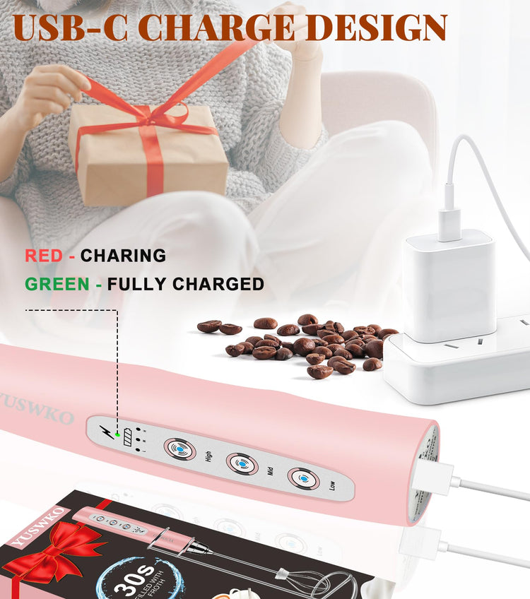 Handheld Milk Frother Wand for Coffee