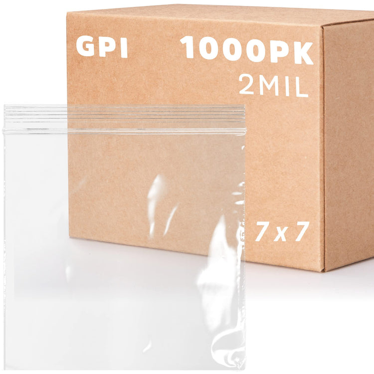 GPI 7" x 7" Zip Bags (1000 Count)