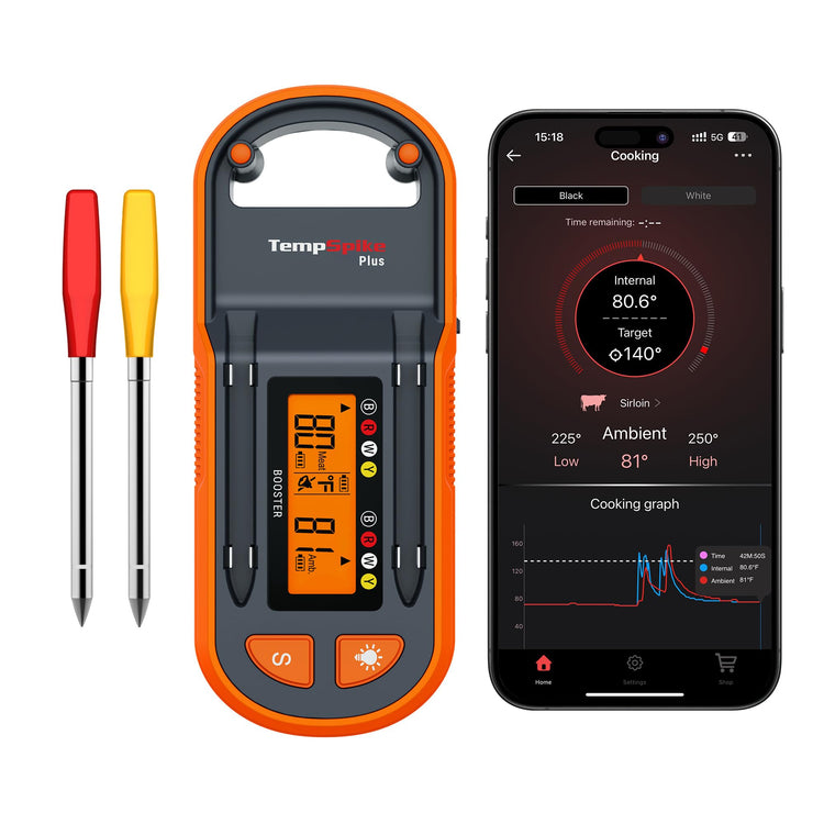 ThermoPro TempSpike Plus 600ft Wireless Meat Thermometer with 2 Color