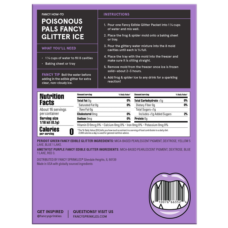 Poisonous Pals Frog & Spider Glitter Ice Kit