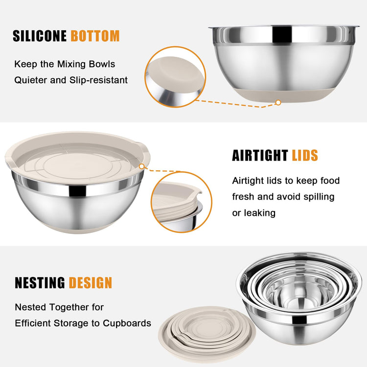 Mixing Bowls with Lid Set