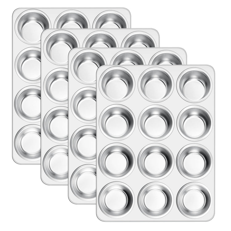 12 Cup Muffin Pan Set of 4 (4 Count)